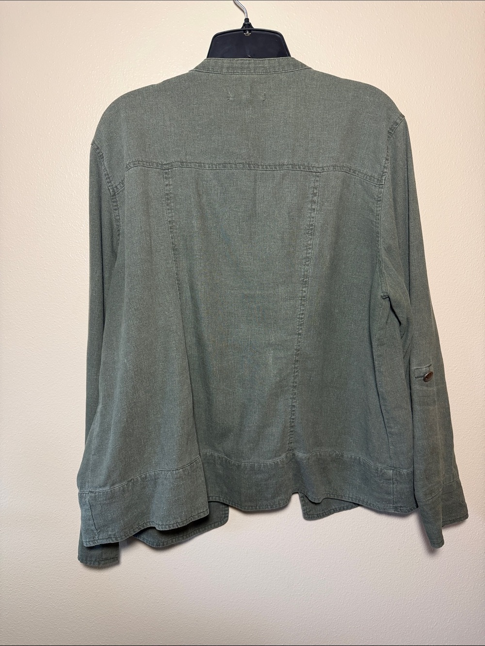 Maurices Olive Green Ruffle-Trim Utility Jacket - Picture 3 of 3